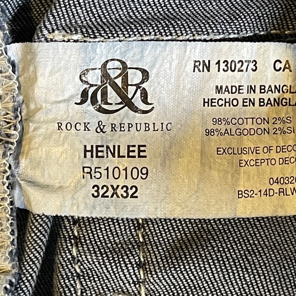 Men’s Rock & Republic blue jeans. 32x32 - Picture 5 of 10